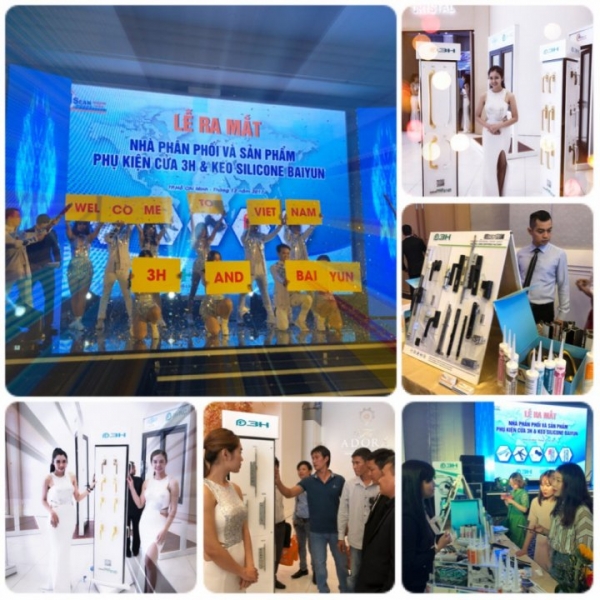 Aseanwindow đưa phụ kiện cửa 3H và keo xây dựng Baiyun về Việt Nam