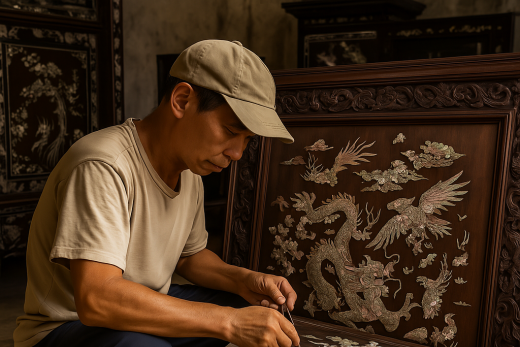 Nghề khảm trai Chuôn Ngọ: Bản giao hưởng tinh xảo của nghệ thuật và thời gian