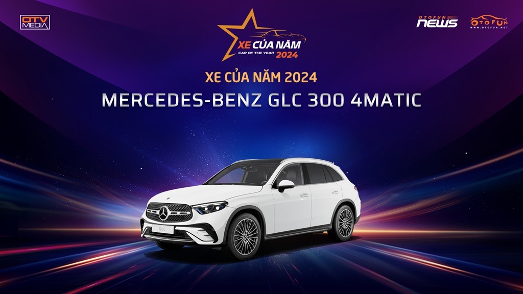 Xe của năm 2024 đã thuộc về mẫu xe Mercedes-Benz GLC300 4Matic với tổng điểm 1.112