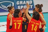 Thắng đội tuyển Hàn Quốc, bóng chuyền nữ Việt Nam tiến vào tứ kết giải châu Á