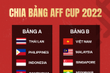 Việt Nam cùng bảng Malaysia, Singapore, Myanmar và Lào tại AFF Cup 2022
