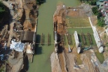 Vượt lũ xây dựng đập dâng nước tạo cảnh quan giữa TP Hà Giang