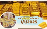 Giá vàng ngày đầu năm 2025: Vàng thế giới tăng, trong nước giảm 300.000 đồng/lượng