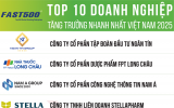 Top 10 doanh nghiệp tăng trưởng nhanh nhất Việt Nam năm 2025