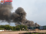 Hà Nội: Cháy lớn tại khu nhà xưởng ở đường Nguyễn Xiển