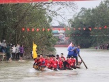 Hà Tĩnh: Khai hội đua thuyền truyền thống phường Trung Lương