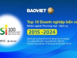 Tập đoàn Bảo Việt được vinh danh trong Top 10 “Doanh nghiệp bền vững nhất Việt Nam”