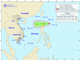 Xuất hiện áp thấp nhiệt đới trên biển Đông