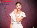 Hoa hậu Phạm Hương diện đầm trắng tinh khôi dự sự kiện
