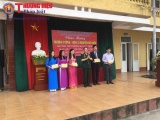Nam Định: Thượng tướng Nguyễn Huy Hiệu giao lưu và tặng quà tại Trường THCS Đào Sư Tích