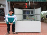 Ninh Bình: nam sinh lớp 9 sáng chế chiếc máy tập cầu lông độc đáo