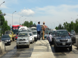 Quảng Bình: Hàng chục ô tô “vây” trạm thu phí Quán Hàu gây ách tắc giao thông