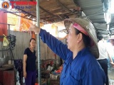 Nghệ An: Khối bê tông rơi xuống chợ, một phụ nữ bị thương