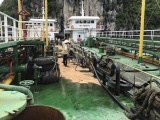 Bục ống dẫn, hơn 200 lít dầu tràn ra Vịnh Hạ Long