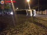 Quảng Ninh: Lật xe chở than, Quốc lộ 18 ách tắc kéo dài