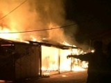 Vĩnh Phúc: Cháy lớn thiêu rụi nhiều gian hàng tại chợ Thổ Tang