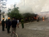 Tuyên Quang: Cháy lớn tại xưởng sản xuất hàng mã, đũa tre xuất khẩu
