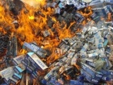 Bình Định: Tiến hành tiêu hủy 14.785 bao thuốc lá ngoại nhập lậu