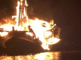 Cháy tàu tại Kiên Giang, thiệt hại 13 tỷ đồng