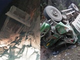 Hòa Bình: Xe tải mất lái đâm vào vách núi, tài xế tử vong