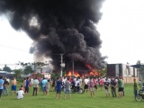 TP.HCM: Cháy lớn tại xưởng phế liệu ở huyện Bình Chánh