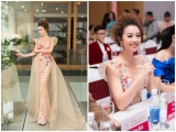 Hoa hậu Jennifer Phạm xuất hiện lộng lẫy, kiêu sa như công chúa khi làm giám khảo