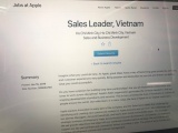 Apple tuyển giám đốc kinh doanh ở Việt Nam