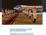 Nhà Trắng đăng ảnh lễ đón Tổng thống Trump tại sân bay Nội Bài