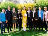 Ngọc Hân diện áo dài khi sang Pháp dự 'Diễn đàn người Việt có tầm ảnh hưởng'