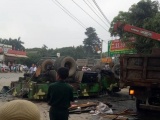 Lật xe tải quân sự, hơn 30 quân nhân bị thương