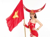 Cờ đỏ sao vàng - biểu tượng Việt Nam được Dương Yến Nhung lan toả tại Miss Tourism Queen Worldwide 2019