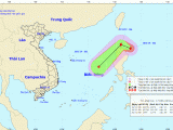 Xuất hiện bão Kalmaegi gần Biển Đông
