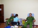 Cán bộ, chiến sĩ Văn phòng Cơ quan CSĐT và Cục Cảnh sát hình sự tham gia hiến máu tình nguyện