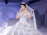  Minh Tú hoá công chúa tuyệt đẹp với bộ váy đính 50 nghìn viên pha lê