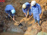 Hà Nội: Tuyến đường ống nước sạch Sông Đà tiếp tục bị vỡ