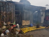 Khu nhà trọ cạnh chung cư Xa La trơ khung sau hỏa hoạn