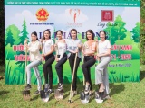 Hoa hậu Phương Khánh, Trúc Diễm, Hoàng Hạnh góp sức trồng cây xanh