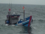 Kiên Giang: Cứu hộ thành công 1 tàu cá bị đánh chìm ngoài biển do bão Côn Sơn
