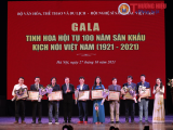 Hà Nội: Gala 'Tinh hoa hội tụ 100 năm sân khấu kịch nói Việt Nam' diễn ra đầy cảm xúc