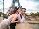 Khánh Thi – Phan Hiển tung bộ ảnh cưới lãng mạn ở tháp Eiffel