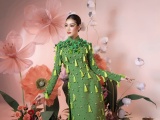 Hoa hậu Khánh Vân thướt tha với áo dài được lấy cảm hứng từ các loại hoa