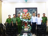 Nam Định: Thành ủy TP Nam Định chúc mừng Công an TP Nam Định nhân ngày 19/8