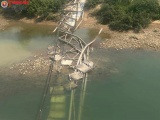Nghệ An: Cầu treo bắc qua sông Hiếu bất ngờ đổ sập hoàn toàn