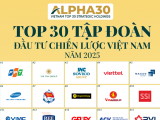 Công bố top 30 Tập đoàn đầu tư chiến lược dẫn dắt tương lai kinh tế Việt Nam