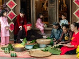 Làng nghề bánh chưng Hùng Lô tất bật những ngày cận Tết
