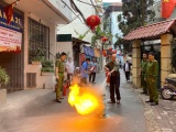Thực tập phương án chữa cháy và cứu nạn, cứu hộ tại phường Tây Hồ 