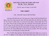 Lãnh đạo Bộ Công an gửi thư khen Công an Ninh Bình điều tra vụ tham ô tại Quỹ tín dụng nhân dân Thành Đô