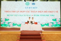 Ký kết hợp tác toàn diện giữa Bệnh viện Đa khoa tỉnh Phú Thọ và Bệnh viện Bạch Mai 