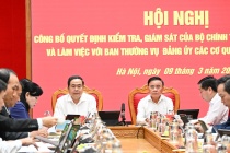 Công bố quyết định kiểm tra, giám sát đối với Ban Thường vụ Đảng ủy các cơ quan Đảng Trung ương