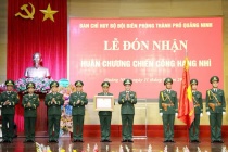 Ban Chỉ huy Bộ đội Biên phòng TP Quảng Ninh đón nhận Huân chương Chiến công hạng Nhì